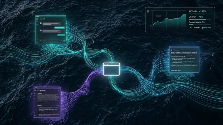 Liikennettä tekoälytyökaluista kuten ChatGPT, Perplexity ja Google Ai overview