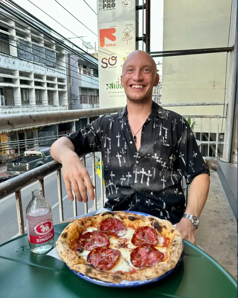 Sampsa tykkää pizzasta